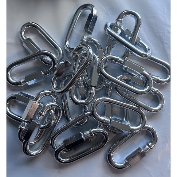 Lot of 20 Goliath Industrial Quick Link 3/8" Safety Tow Chain -