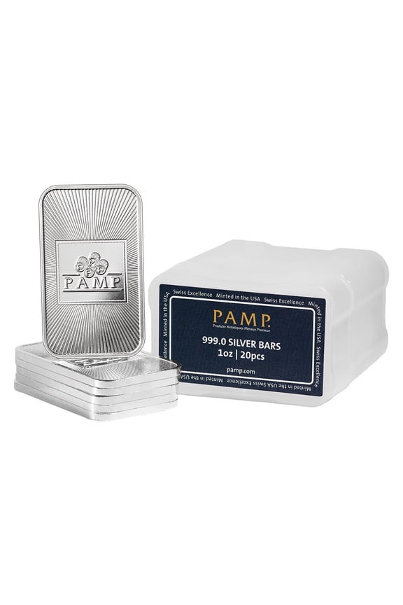 Lot of 20 - Pamp Logo 1 oz Silver Bar .999 Fine Silver