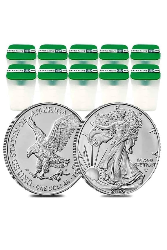 Lot of 200 - 2026 1 oz Silver American Eagle $1 Coin BU