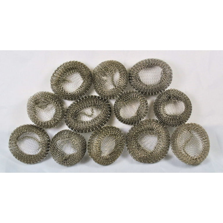 24 Lot Washing Machine Lint Traps Snare Filter Screen Stainless Steel Mesh Ties, Silver