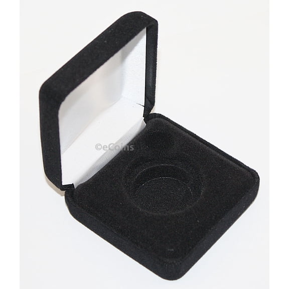 Lot of 25 Black Felt COIN DISPLAY GIFT METAL DELUXE BOX for 1-Half Dollar US JFK