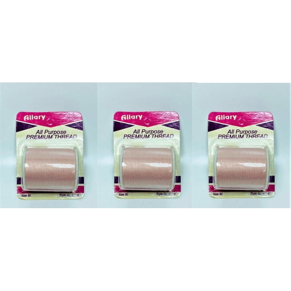 Lot of 3 Allary Cotton Covered Premium Thread PINK, Size 50