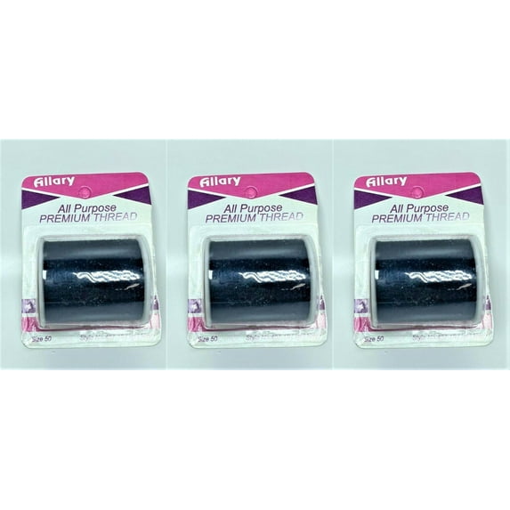 Lot of 3 Allary Cotton Covered Premium Thread Size 50 LIGHT NAVY
