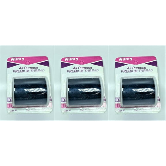 Lot of 3 Allary Cotton Covered Premium Thread Size 50 LIGHT NAVY