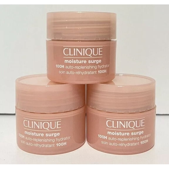 Lot of 3 Clinique Moisture Surge 100H Auto-Replenishing Hydrator Face Moisturizer 0.5 oz/15 ml EACH NEW UNBOXED