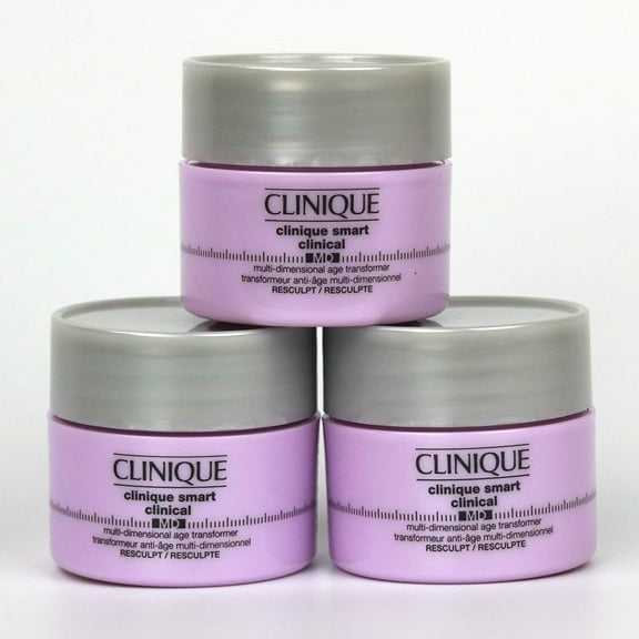 Lot of 3 Clinique Smart Clinical MD Multi-Dimensional Age Transformer Resculpt 0.5 oz / 15 ml NEW UNBOXED