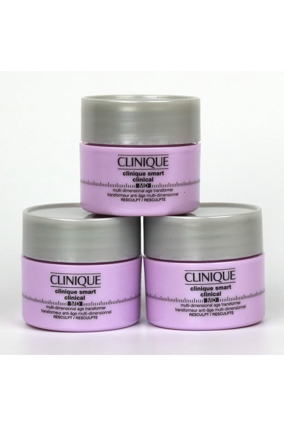 Lot of 3 Clinique Smart Clinical MD Multi-Dimensional Age Transformer Resculpt 0.5 oz / 15 ml NEW UNBOXED