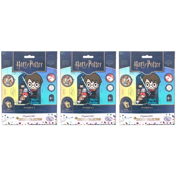 Lot of (3) Craft Buddy Harry Potter Crystal Art Sticker Packs
