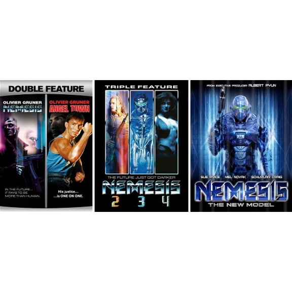 Lot of 3 DVDs: Nemesis: All 5 Films: Nemesis / Nemesis 2: Nebula / Nemeis 3: Time Lapse / Nemeis 4: Death Angel / Nemesis 5: The New Model (DVD)