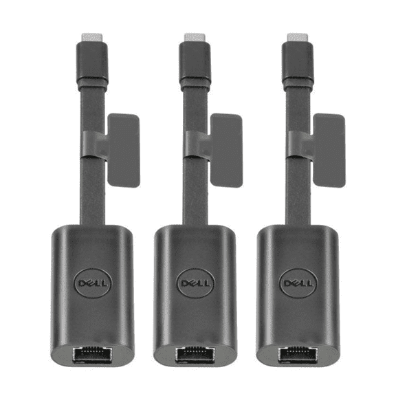 Lot of 3 Dell DBQBCBC064 USB-C to Gigabit Ethernet RJ-45 External Network Adapter Dongle (D59GG)