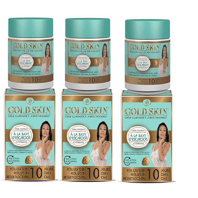 Lot of 3 Gold Skin Clarifying Body Cream With Snail Slime 140 ML