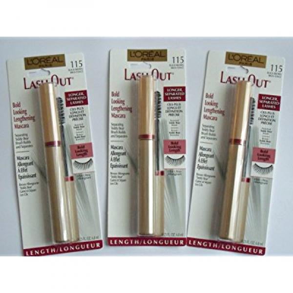 Lot of 3 L'Oreal Lash Out Black Brown Mascara #115