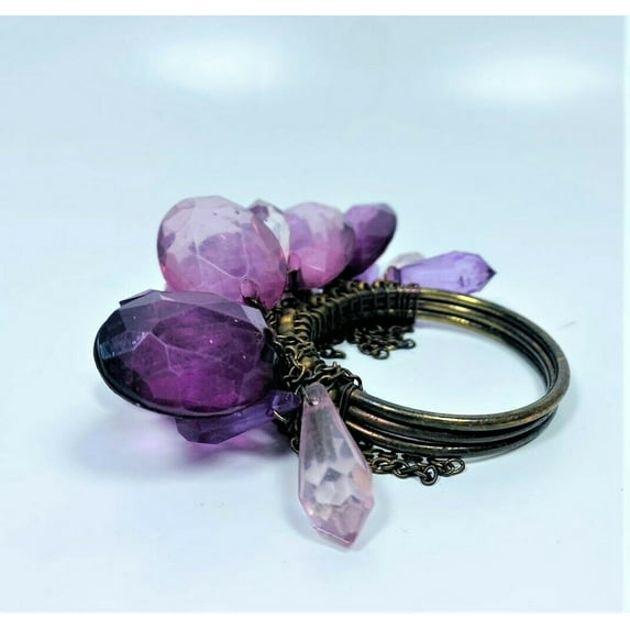 Lot of 3 Sonar Creative Violet Napkin Rings