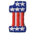 thumbnail image 1 of Lot of 3 USA Number 1 Patch America Racing Win One Embroidered Iron On Applique, 1 of 1