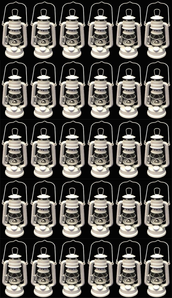 Lot of 30 - 8 Inch White Hurricane Kerosene Oil Lantern Hanging Light / Lamp