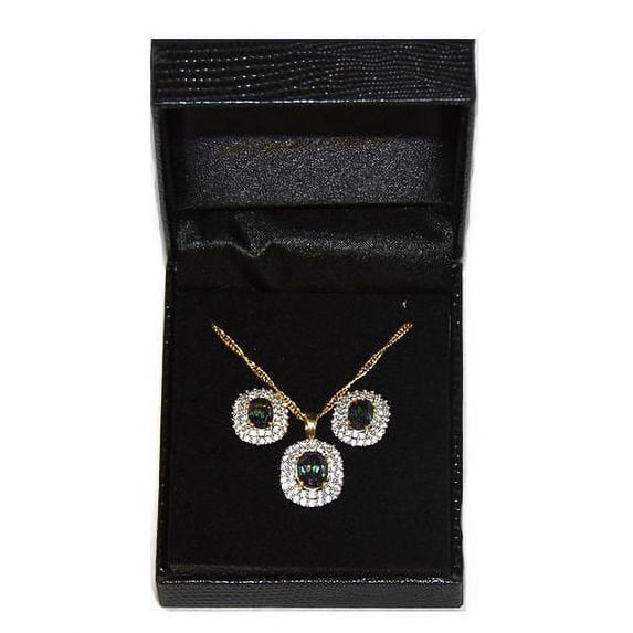 Lot of 34 Sets of Women's Genuine Mystic Quartz Pendant & Earrings