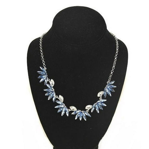 Lot of 38 Pieces Women's Blue Ice Crystal Necklace in Blue