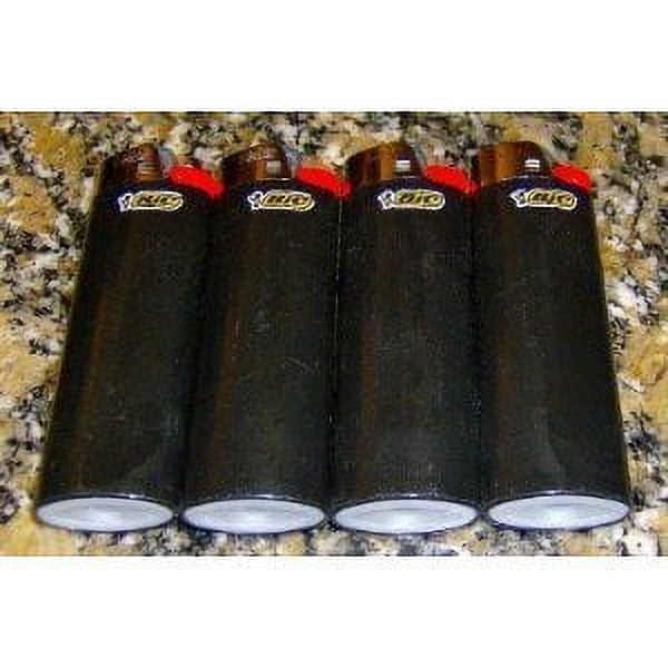 Lot of 4 Bic Ebony Jet Black Full Size Lighters New