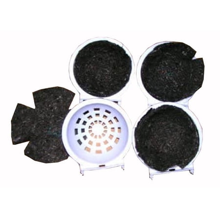 Lot of 4 Bird Canary Finch Plastic Nests with Cage Hook Include Soft Felt Pads