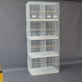 thumbnail image 1 of Lot of 4 Breeding Bird Carrier Cage with Dividor 30x18x18 for Parakeet Canary Finch Loverbird (White), 1 of 3