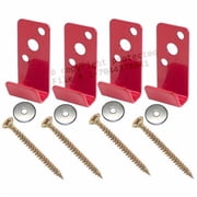 Lot of 4 Fire Extinguisher Bracket, Wall Hook, Mount, Hanger, for 2 1/2 gal. Stainless Steel Water Pressure, Old Brass Extg. etc., with Screws and WASHERS