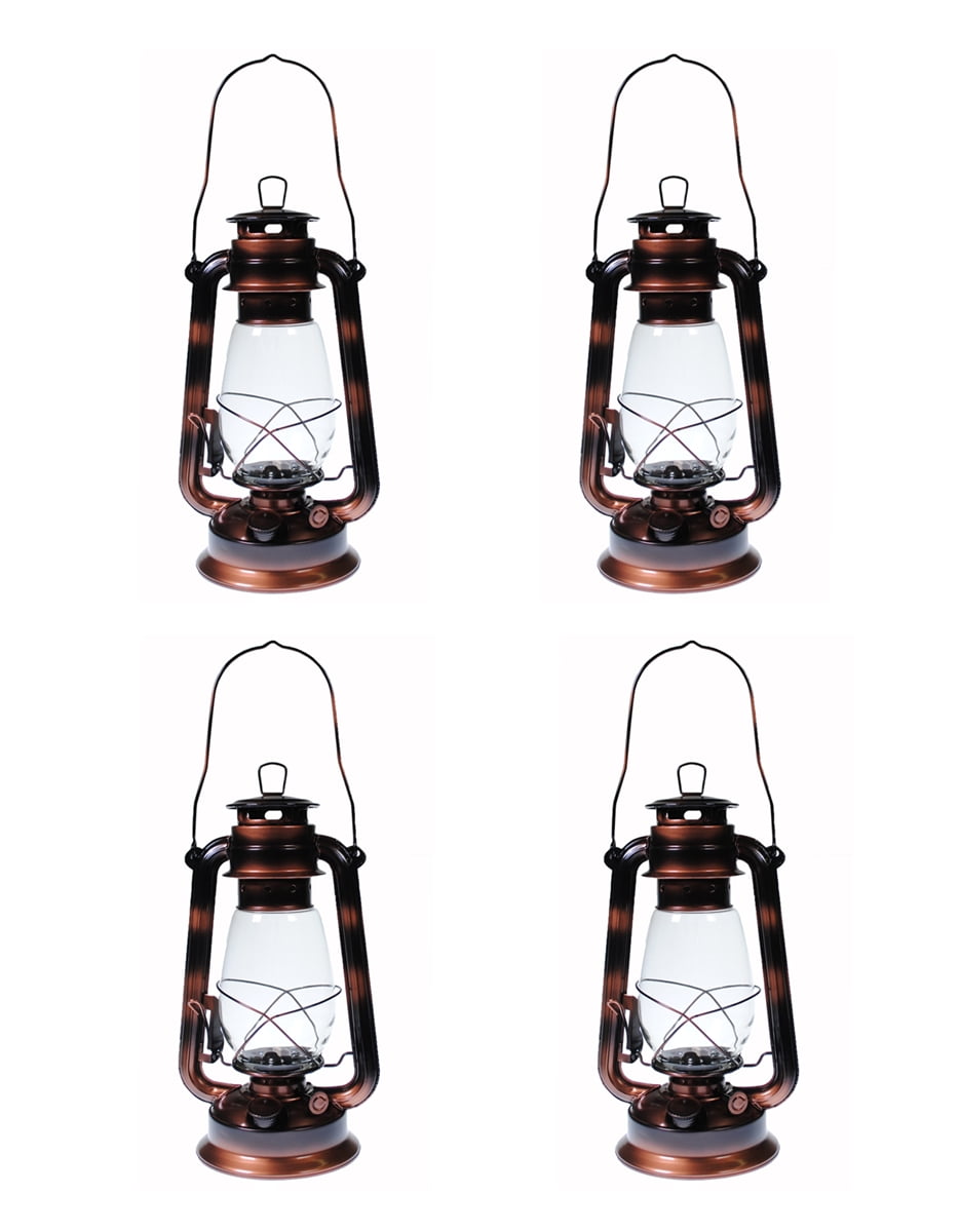 Black Hurricane Kerosene Lantern Wedding Hanging Light Camping Lamp - 12 Inches