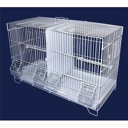 YML 4x2464BLK and 1x4164BLK Lot Of 4 Medium Breeding Cages With Divider And One 3 Tie Black Stand - Black