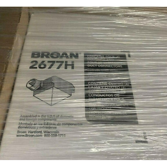 Lot of 4 NEW BROAN 2677H Rough-In Housings for Ceiling Fan 2677H-A Light Pack