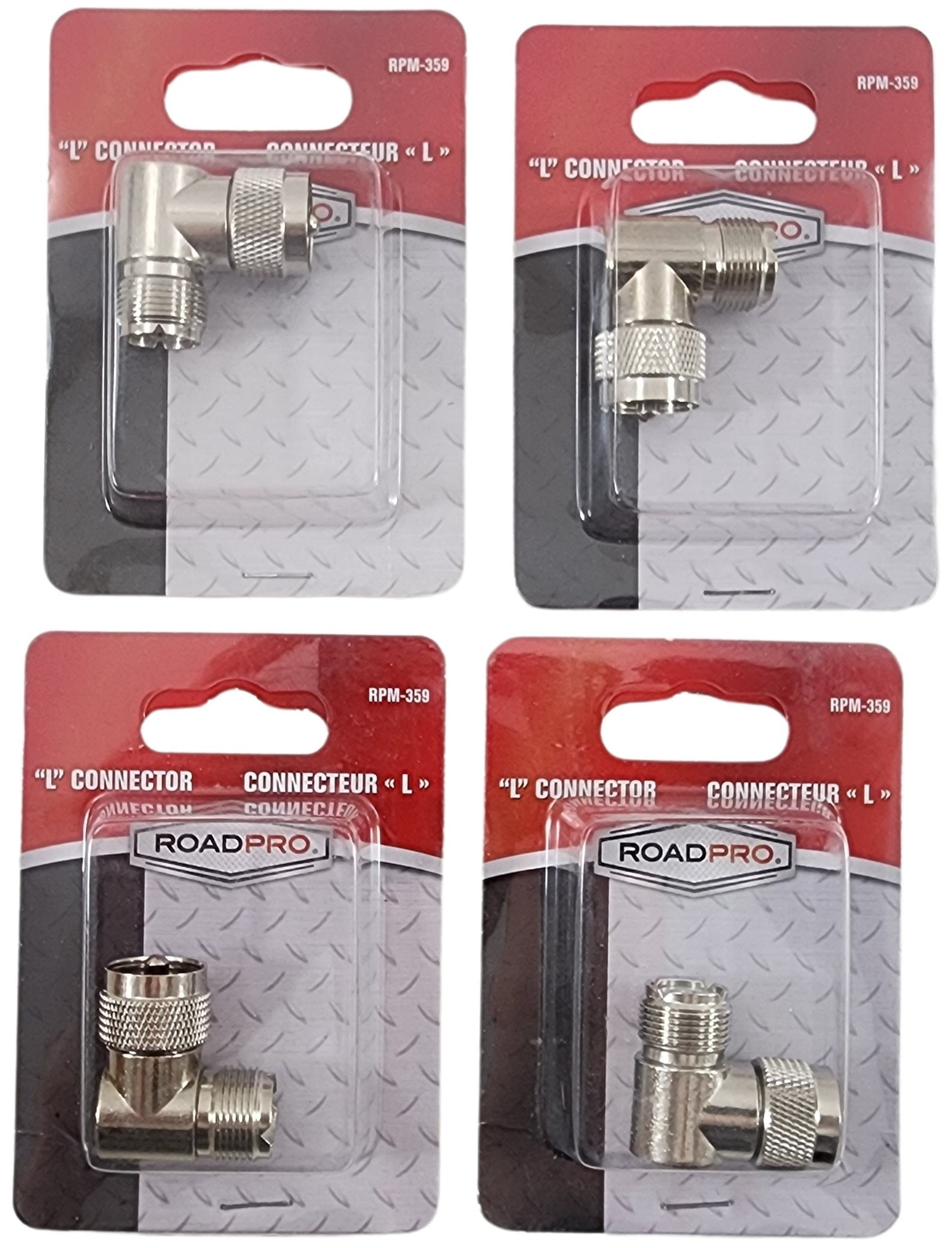 Lot of 4 RoadPro RPM-359 CB Radio Adapter / 90 Degree Coax Cable ...