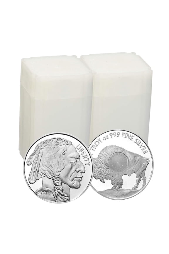 Lot of 40 - 1 Troy oz Sunshine Mint Buffalo .999 Silver Round Mint Mark SI