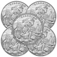 thumbnail image 1 of Lot of 5 - 1 Troy oz Geronimo Design .999 Fine Silver Round, 1 of 3