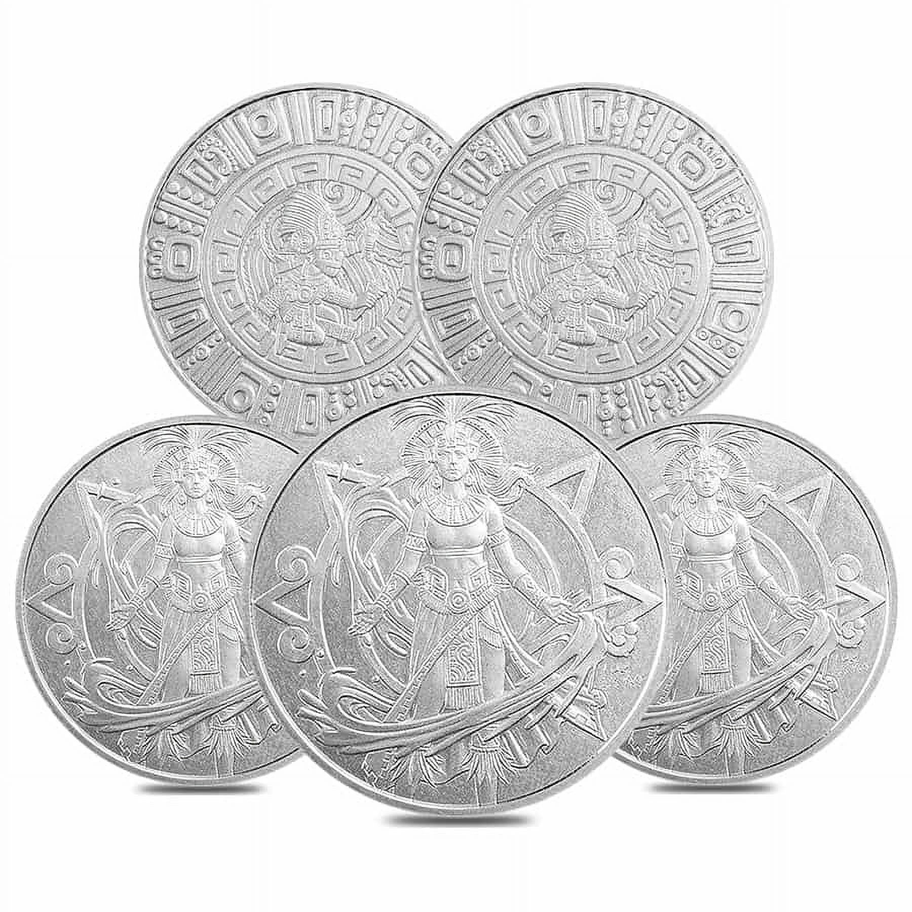 Lot of 5 - 1 oz Aztec Water Deity Silver Round .999 Fine - Walmart.com