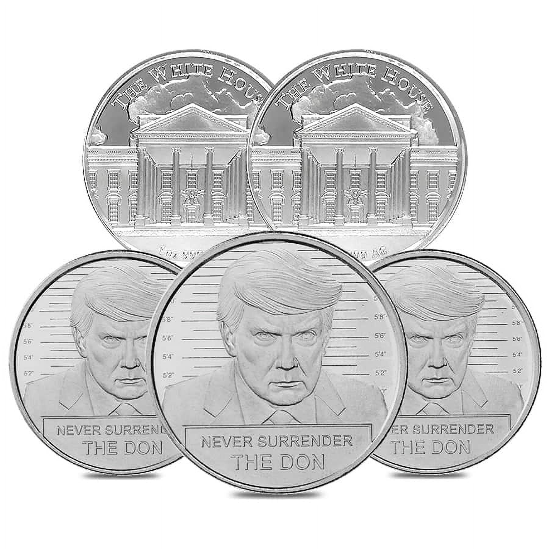 PRIVATE MINT Lot of 5 - 1 oz President Silver Round .999 Fine