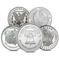 thumbnail image 1 of Lot of 5 - 1 oz Silver Generic Rounds .999 Fine, 1 of 3