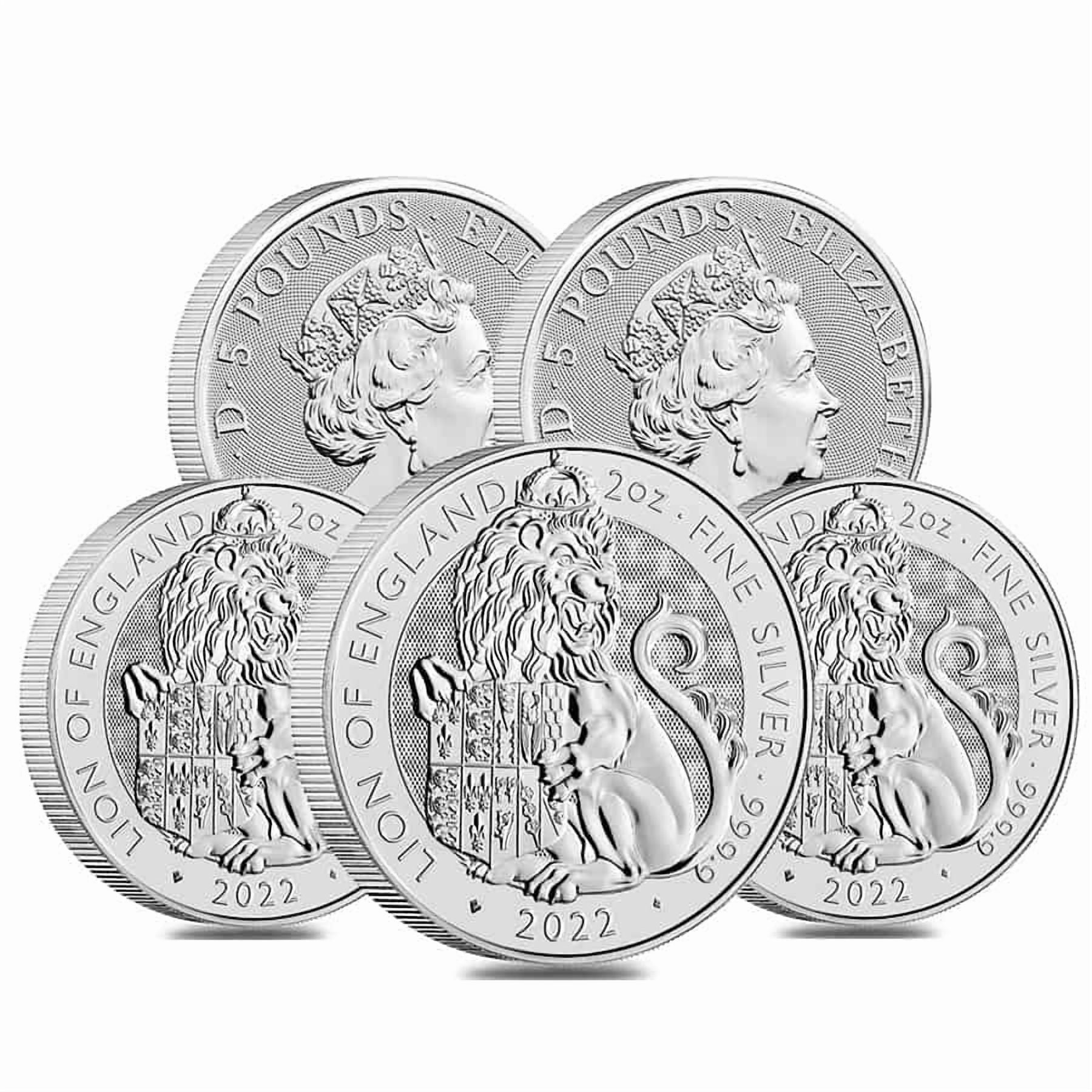 The Tudor Beasts 2022 銀貨 Lot of 5 - 2022 Great Britain 2 oz