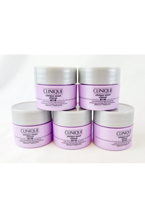 Lot of 5 Clinique Smart Clinical MD Multi-Dimensional Age Transformer Resculpt 0.5 oz / 15 ml NEW UNBOXED