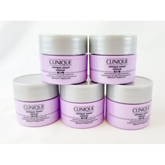 Lot of 5 Clinique Smart Clinical MD Multi-Dimensional Age Transformer Resculpt 0.5 oz / 15 ml NEW UNBOXED