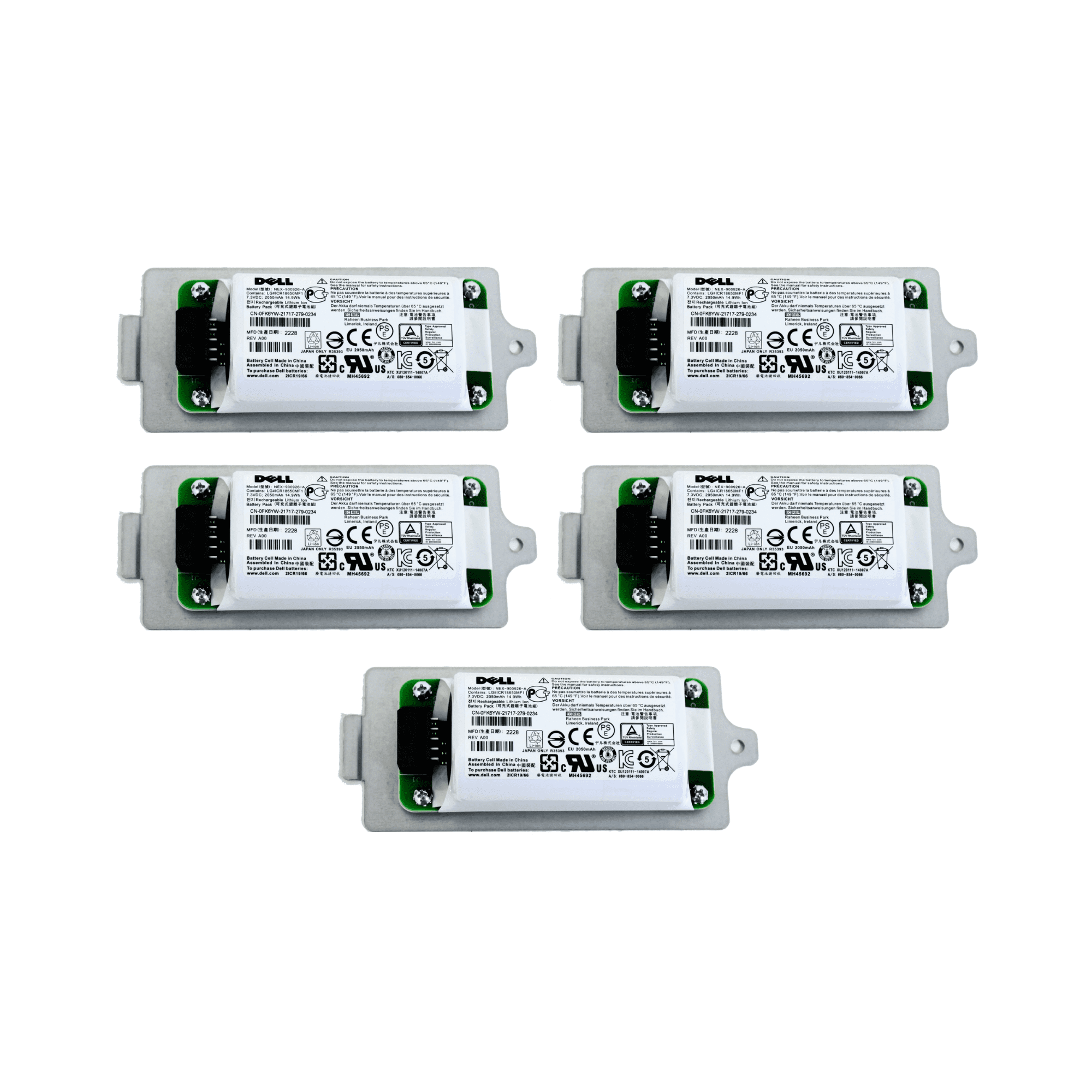 Lot of 5 Dell EqualLogic PS6210 / PS4210 / PS6610 Controller Cache ...