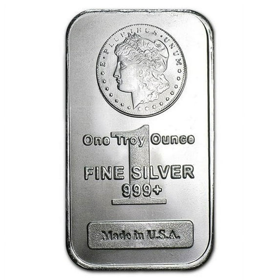 Lot of 5 - Morgan Design Silver Bar - 1 Ounce .999 Pure