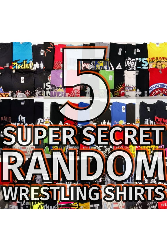 Lot of 5 Random Wrestling WWE T-Shirts M