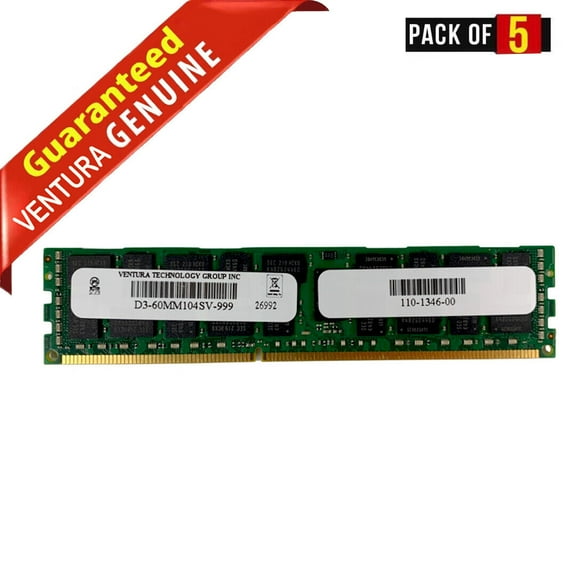 Lot of 5 Ventura PC3-10600 OEM 5x8GB Memory DDR3 RAM D3-60MM104SV-999 - New