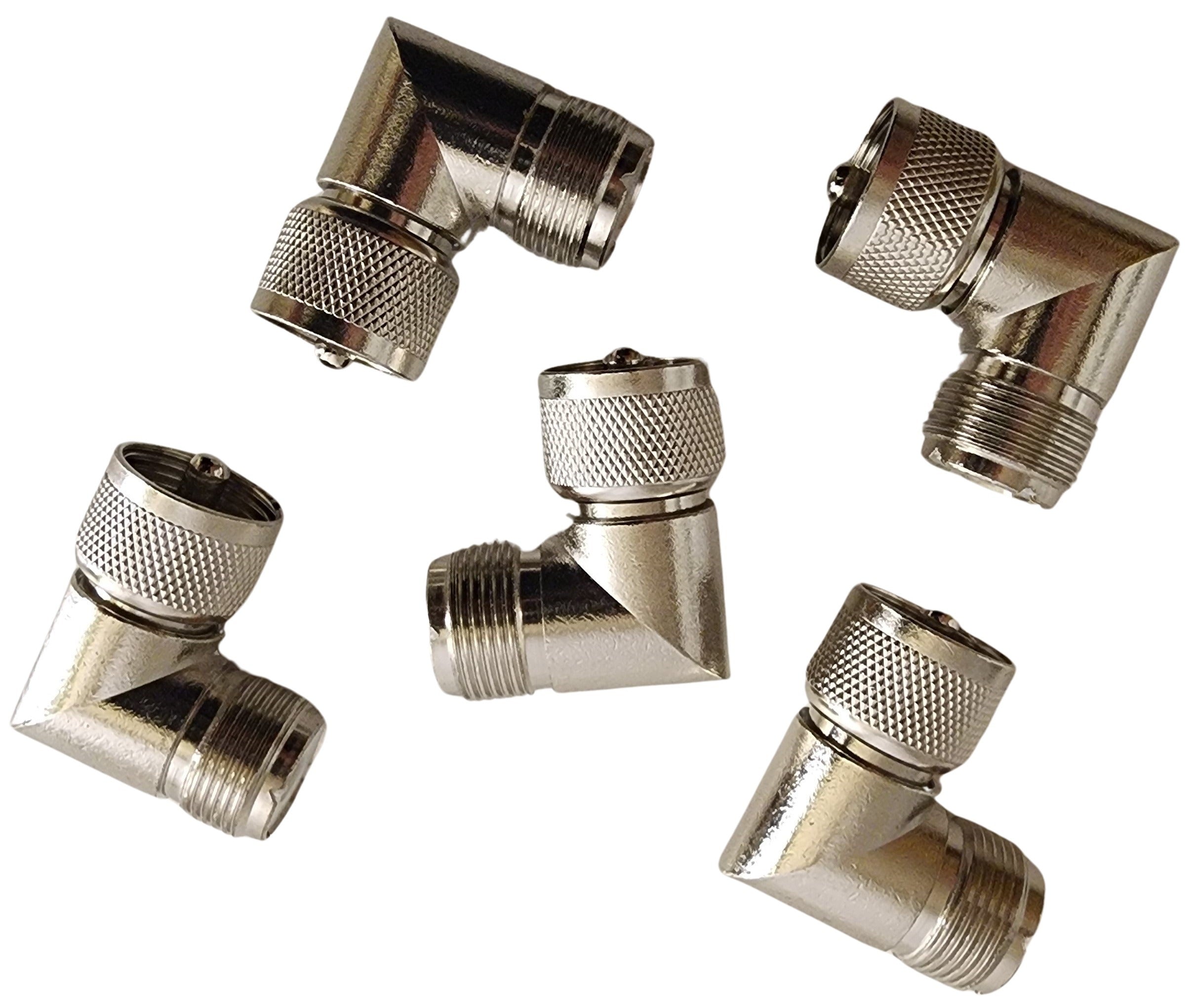 Lot of 5 Workman RAA CB Radio Adapter / 90 Degree Coax Cable Connectors