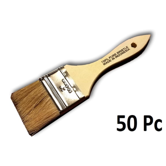 Lot of 50 2" Chip Brushes Brush Perfect for Adhesives Paint Touchups 2 Inch