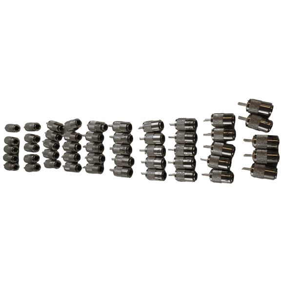 Lot of 50 Astatic PL259 CB Radio Antenna Coax Cable Connector  302-ASTPL259Z