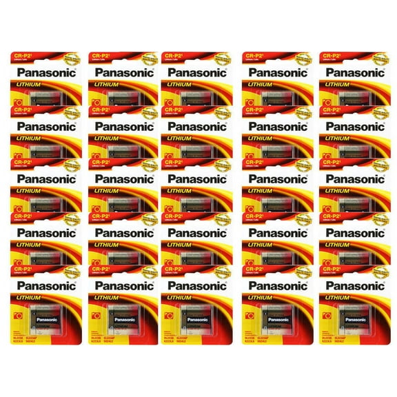Lot of 50 Panasonic CRP2, CR-P2, EL223, K223LA 6V Lithium Photo Batteries, In Retail Packaging