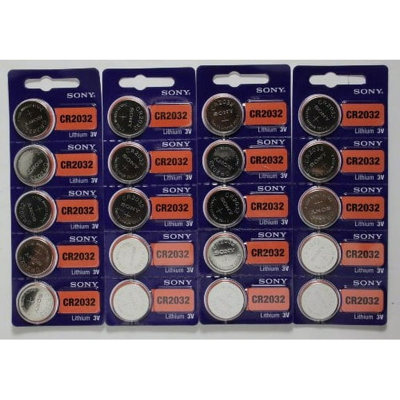 Lot of 50 Sony CR2032 3 Volt Lithium Coin Battery On Tear Strip - Bulk Pack