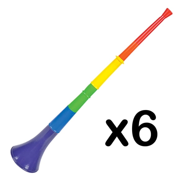 Lot of 6 - 29" RAINBOW stadium horn