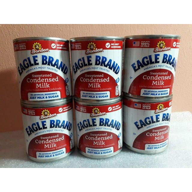 Lot of 6 BORDEN EAGLE BRAND SWEETENED CONDENSED MILK 14 oz