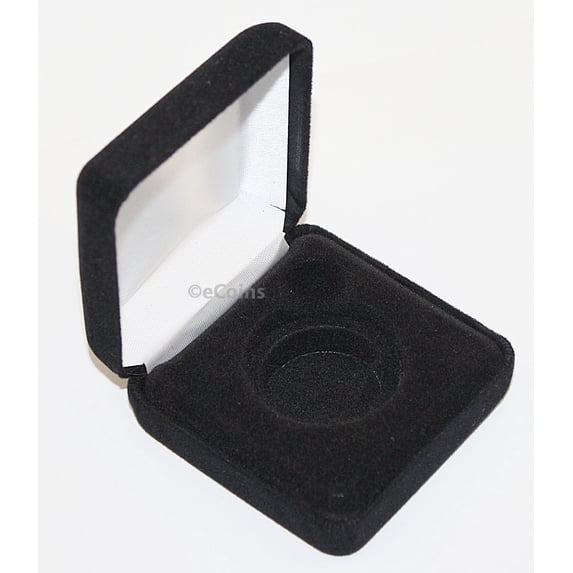 Lot of 6 Black Felt COIN DISPLAY GIFT METAL DELUXE BOX for 1-Half Dollar US JFK