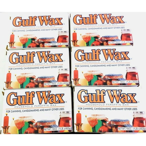 Lot of 6 Fresh 16oz Paraffin Canning Candle Gulf Wax